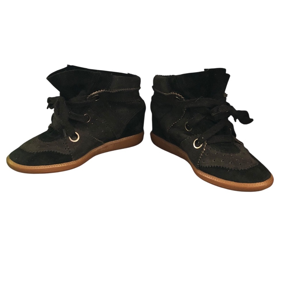 Isabel Marant Black and Brown Sneakers with Suede Finish